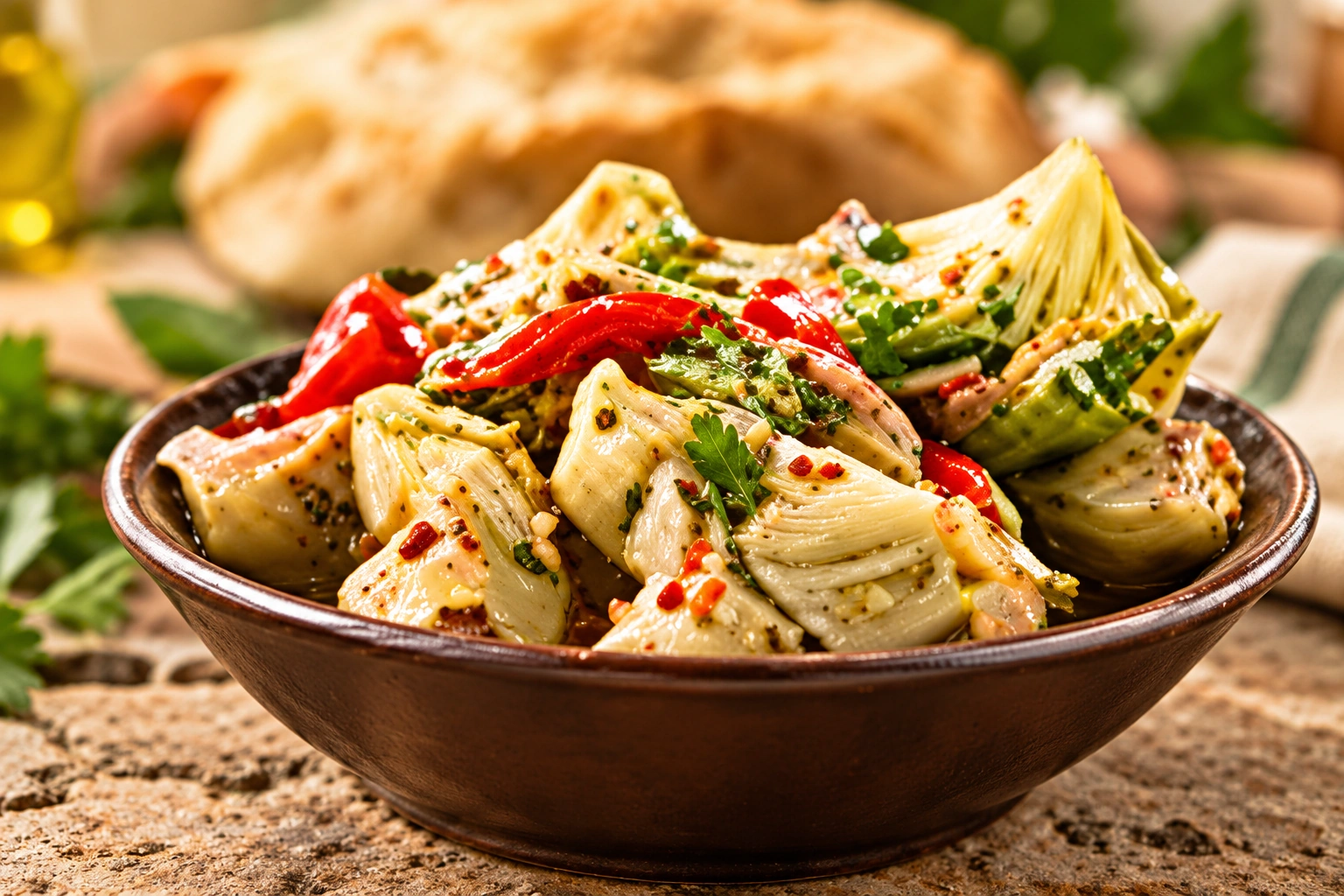 Un suggerimento di presentazione dei carciofi
